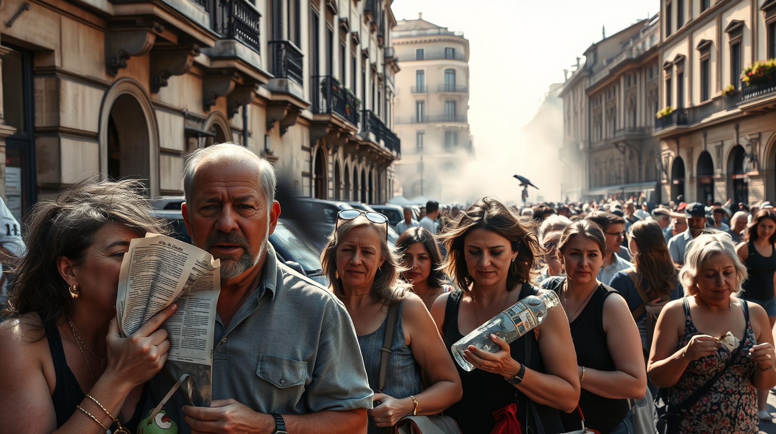 City Swelters Under Midday Sun