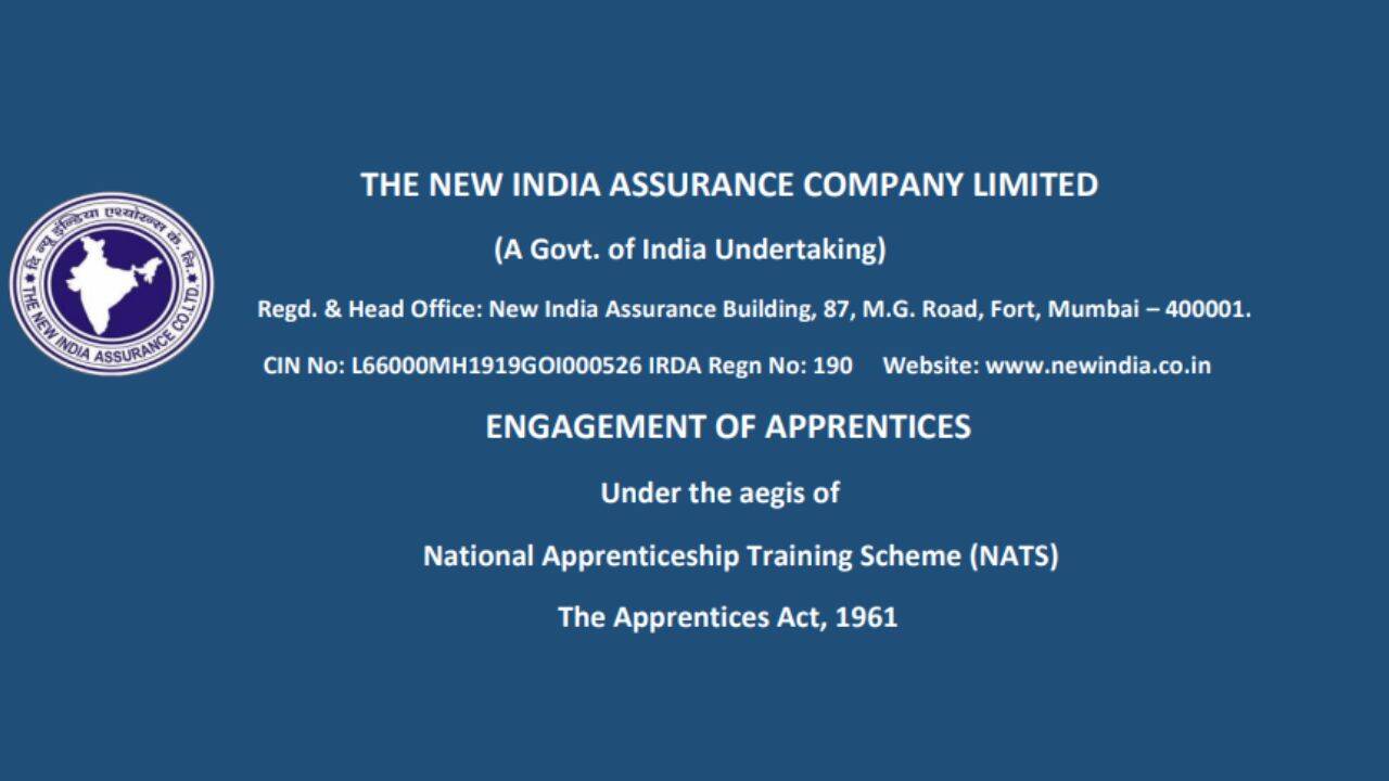 New India Assurance Apprentice Recruitment 2026: Application open for 550 posts; Rs 12,300 monthly stipend