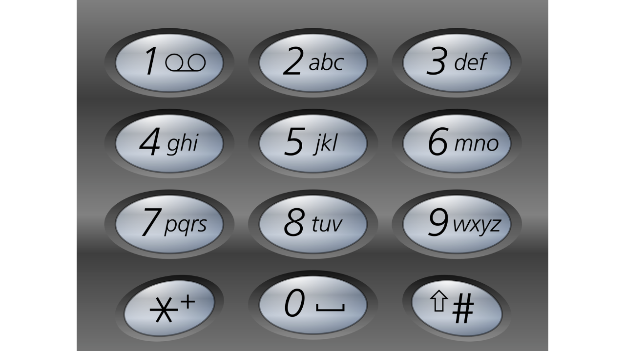 The traditional 12-key mobile phone keypad