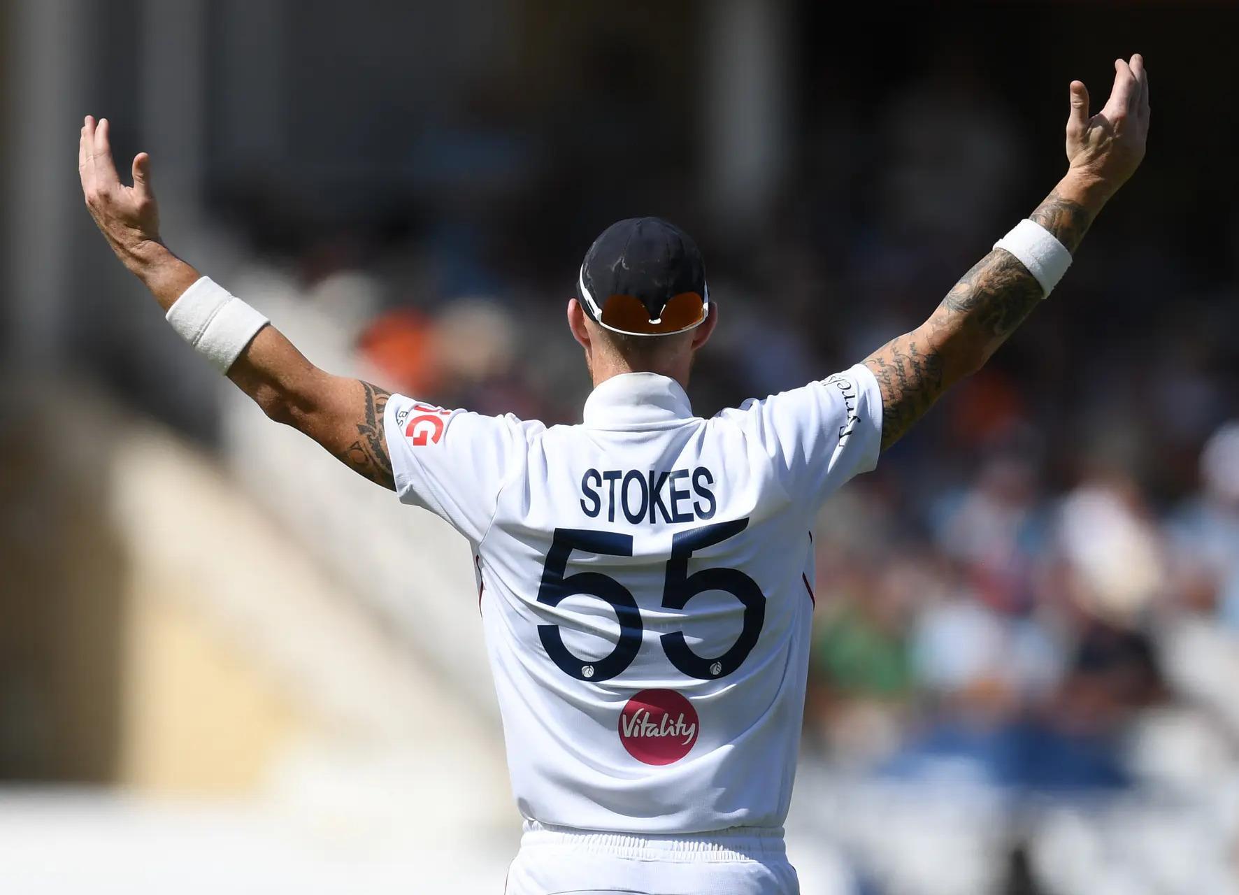 Ben Stokes gestures during the fourth day of the 3rd Test match between England and New Zealand at Trent Bridge on June 28, 2026 in Nottingham, England. (Photo/Getty Images)