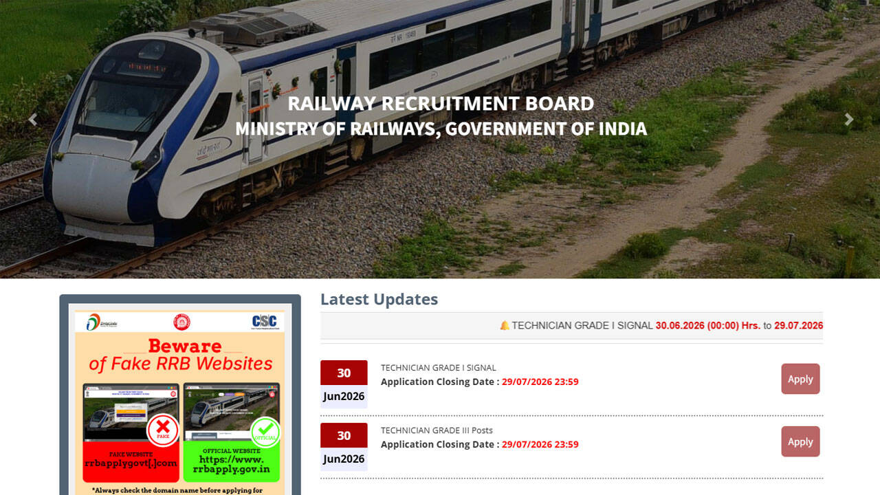 RRB Technician Notification 2026-27 released with 6557 vacancies under CEN 02/2026; apply here