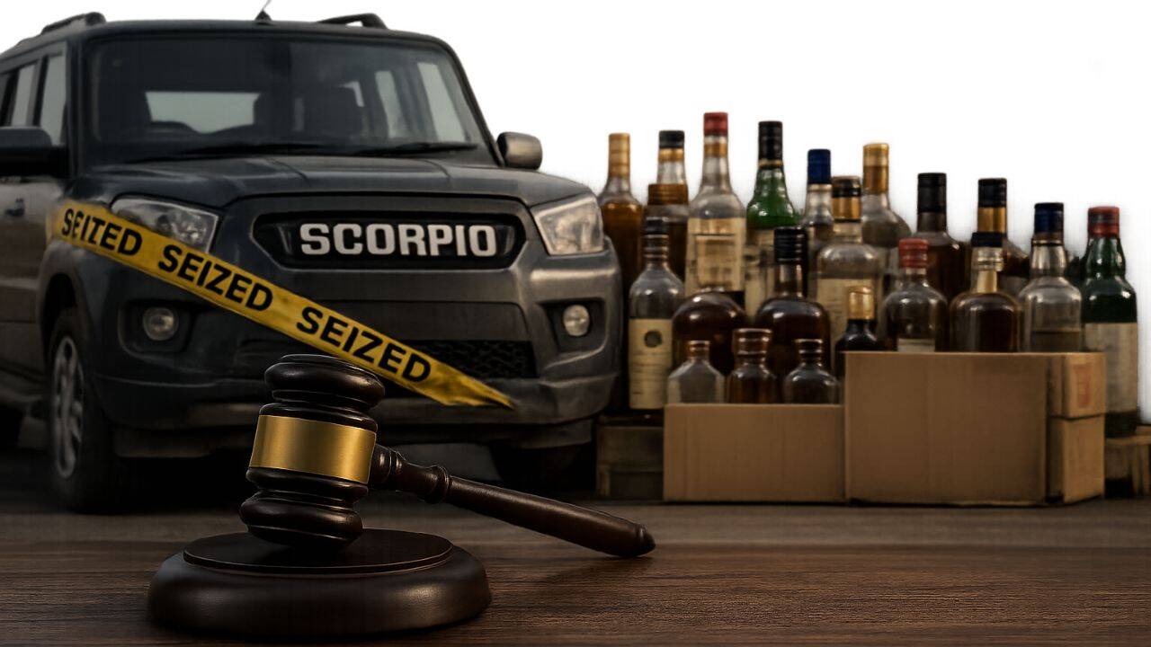 Scorpio seized over 154 liquor bottles; HC quashes confiscation over lack of proof