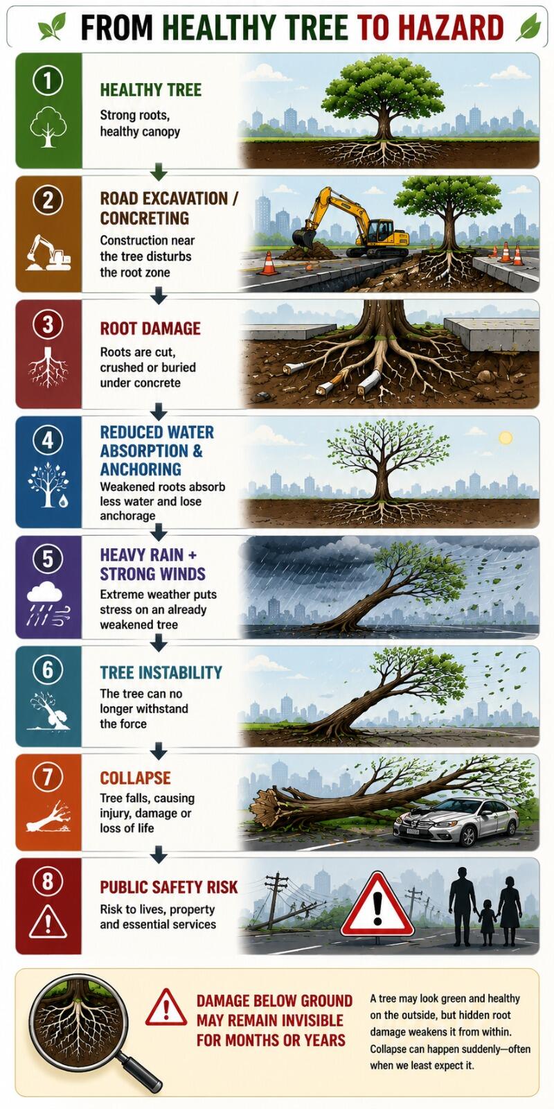 From healthy tree to hazard