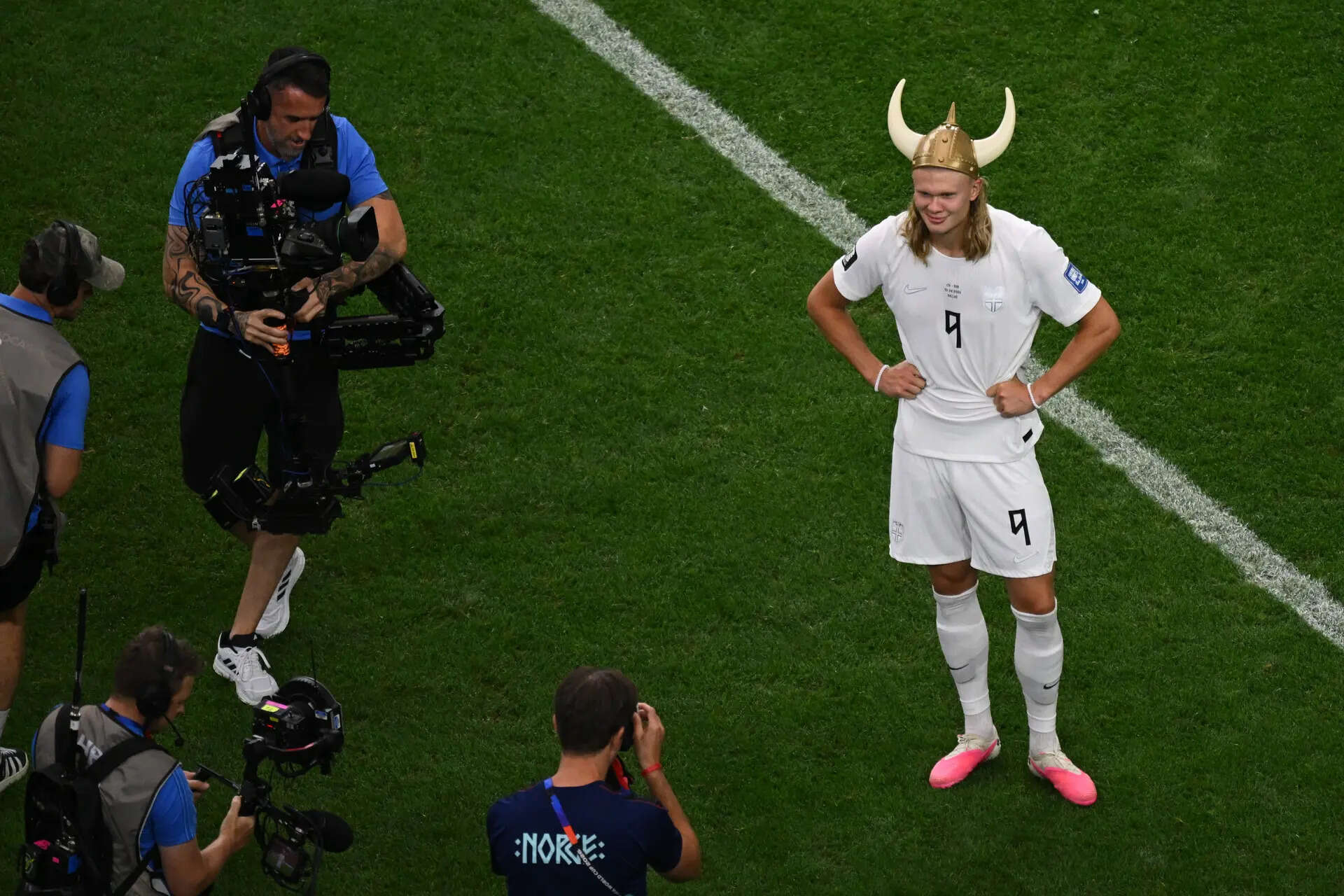 Haaland scores, then dons cowboy gear before unleashing his inner Viking