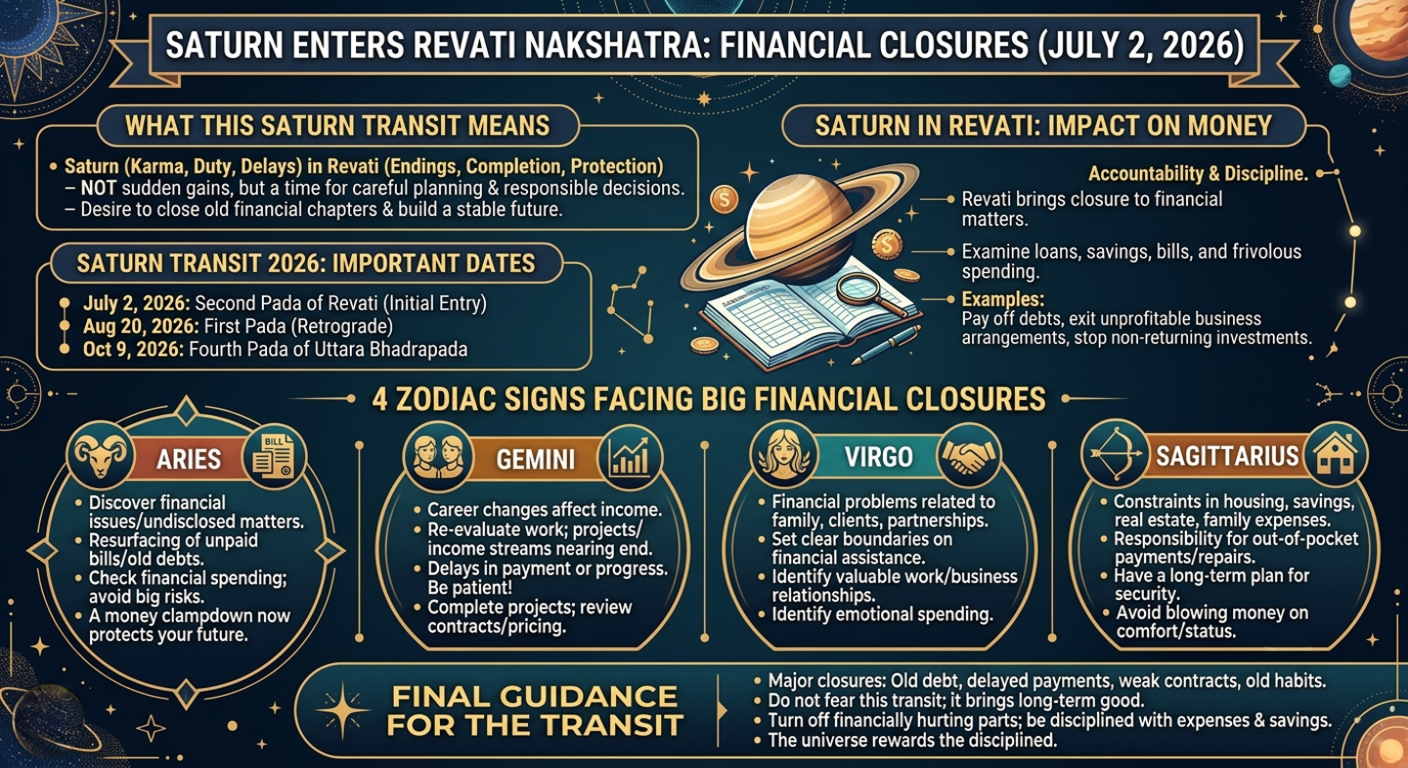 Saturn Enters Revati Nakshatra