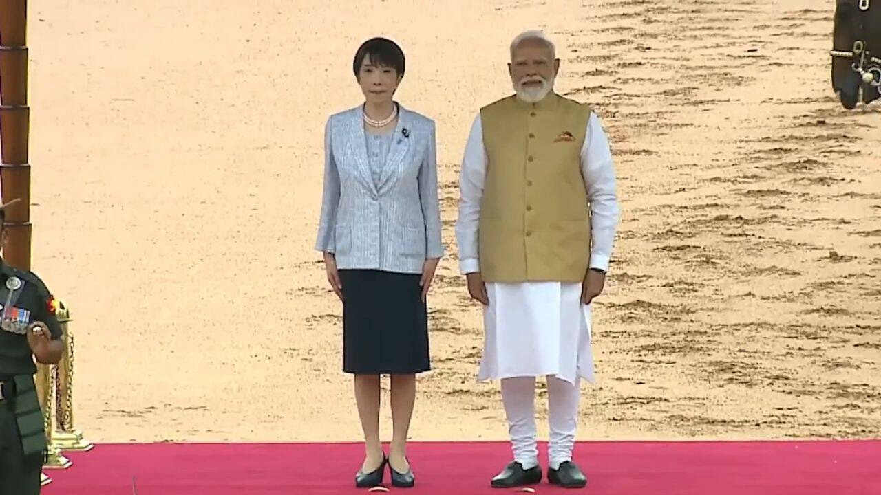 Japanese PM Sanae Takaichi meets PM Modi, receives ceremonial welcome at Rashtrapati Bhawan