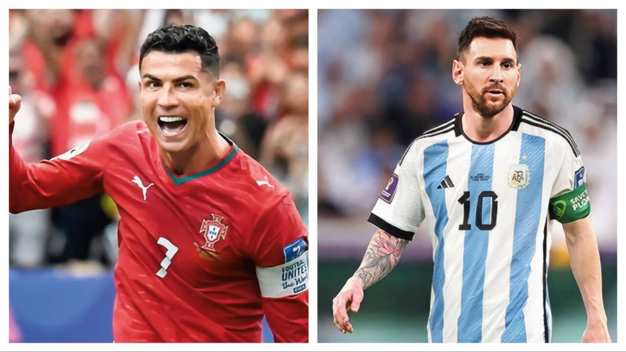 Cristiano Ronaldo (left) and Lionel Messi