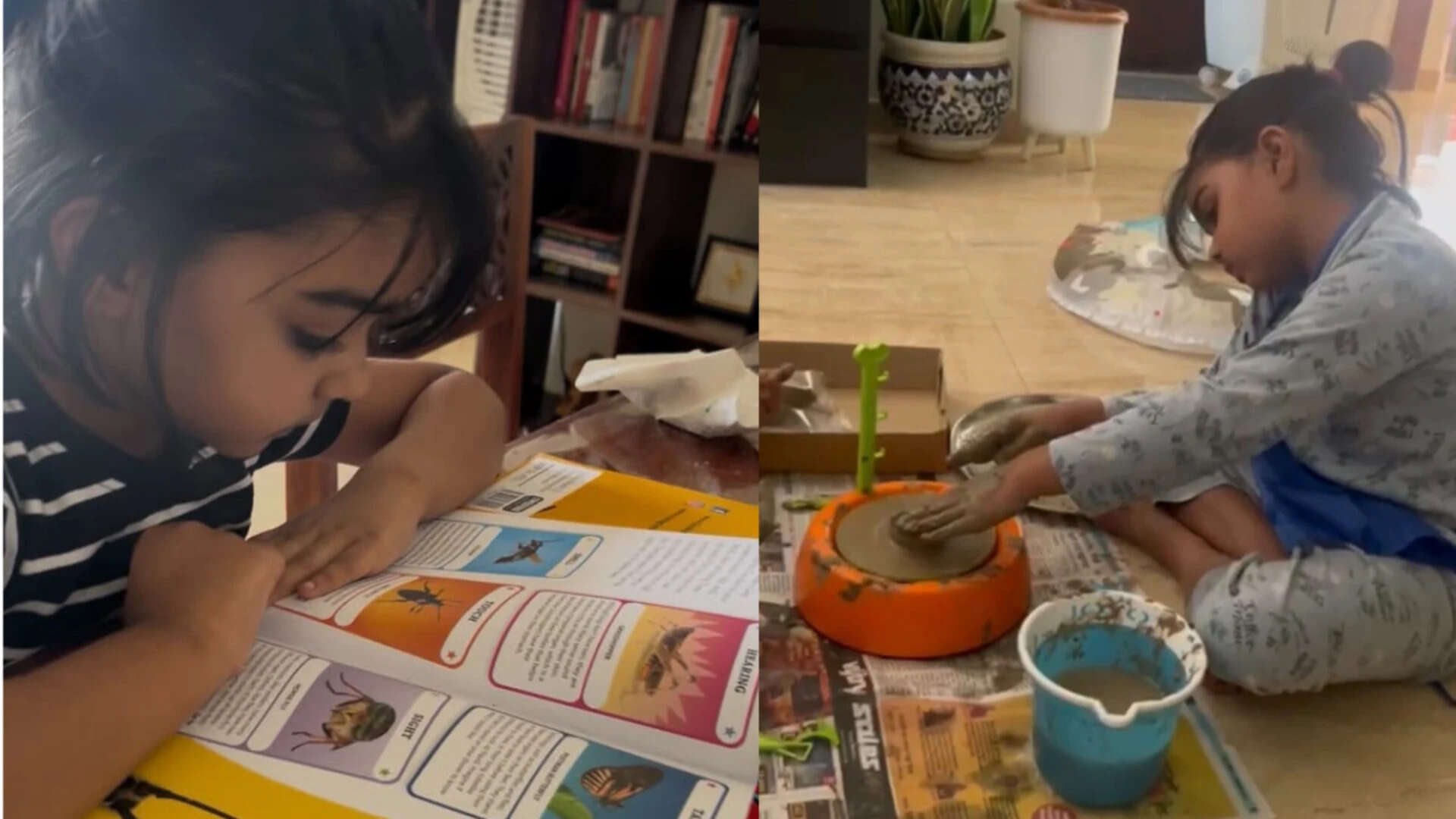 Glimpse of Shivani's 4-year-old daughter's typical homeschool day