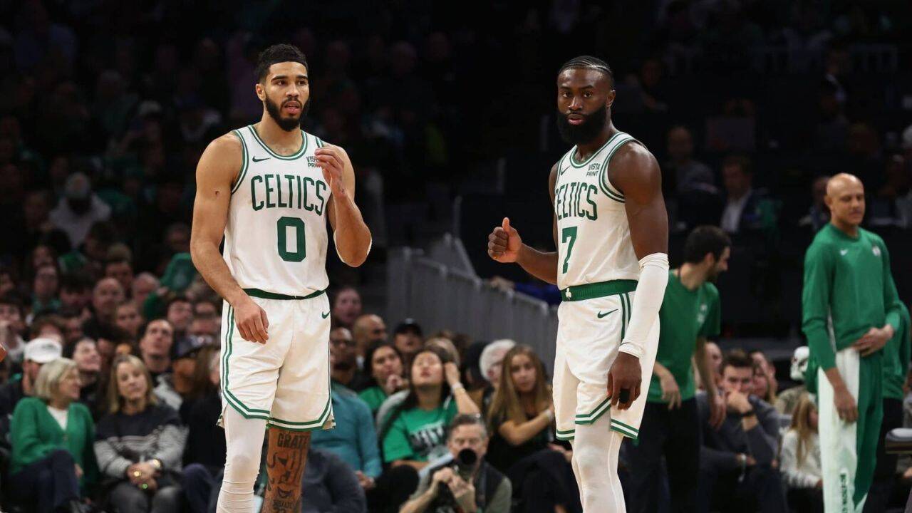 Jayson Tatum and Jaylen Brown