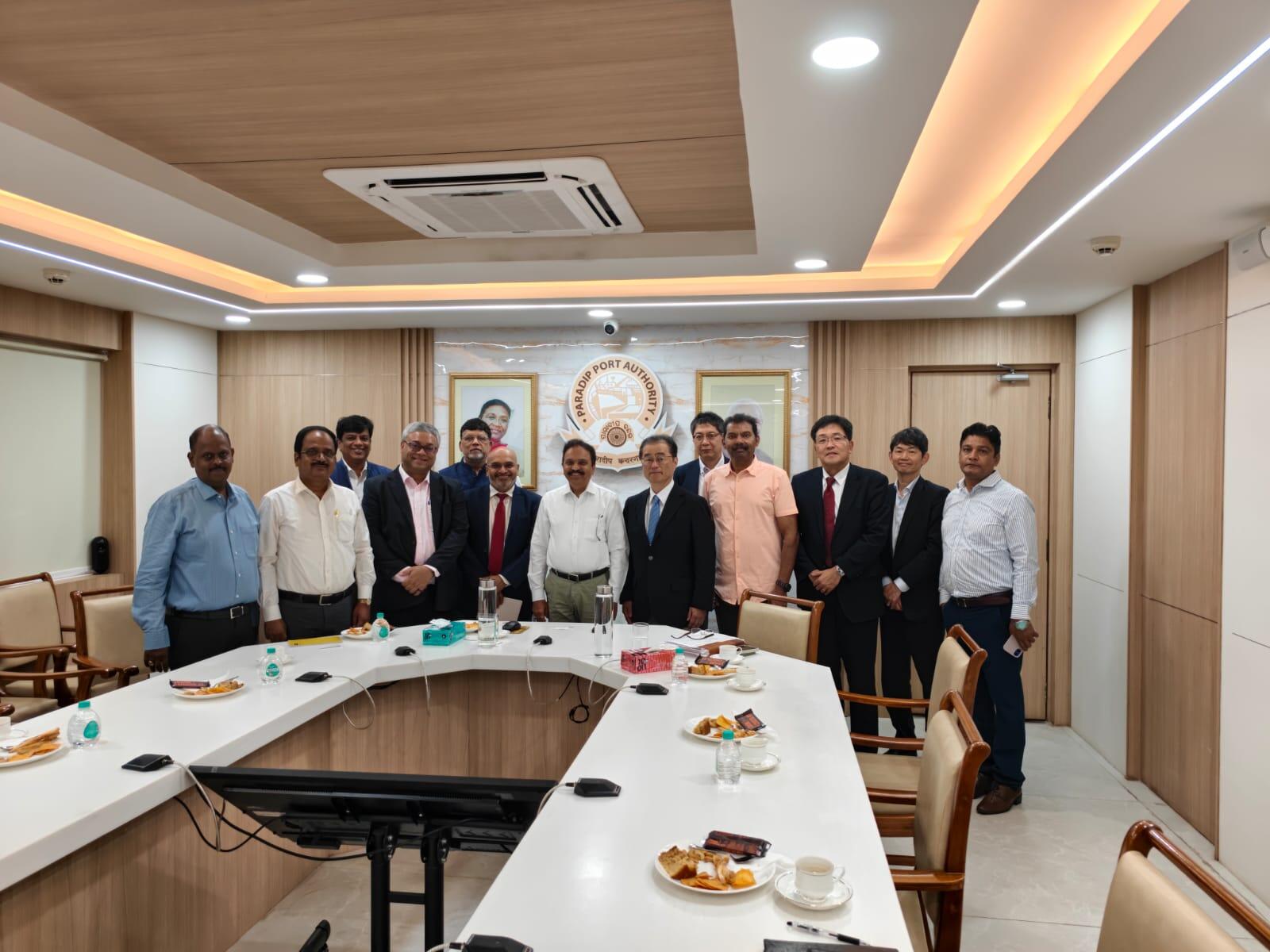 e9122866-209f-4a4e-83a3-df1503d38f73_Chairman_of_Paradip_Port_Authority_P._L._Haranadh_with_a_high-level_delegation_from_Japans_Mitsubishi_Gas_Chemical_Company_in_Paradip_on_Saturday.jpeg