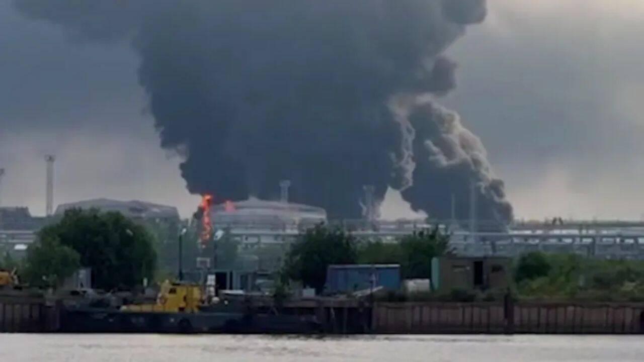 Ukraine hits Russian oil terminal; smoke rises over St Petersburg facility - watch
