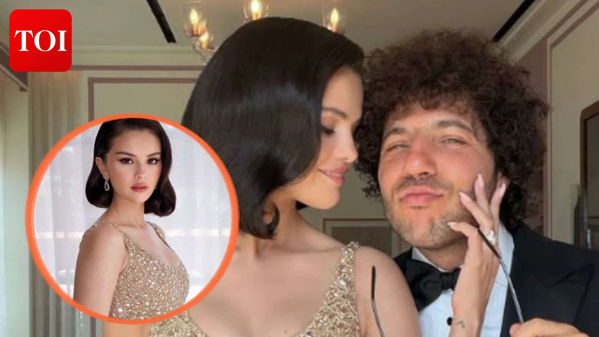 Selena Gomez and Benny Blanco arrive for Taylor Swift and Travis Kelce's wedding<br>