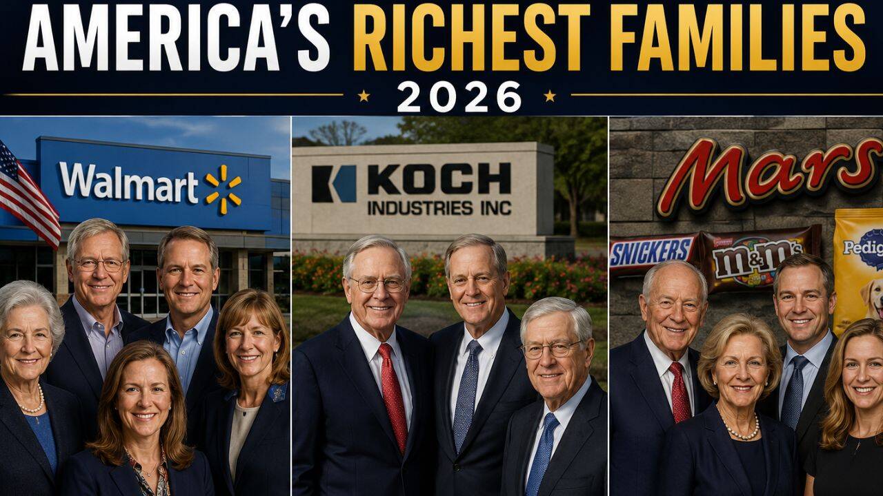 America’s richest families in 2026 ranked: Walmart heirs lead with $520 billion fortune