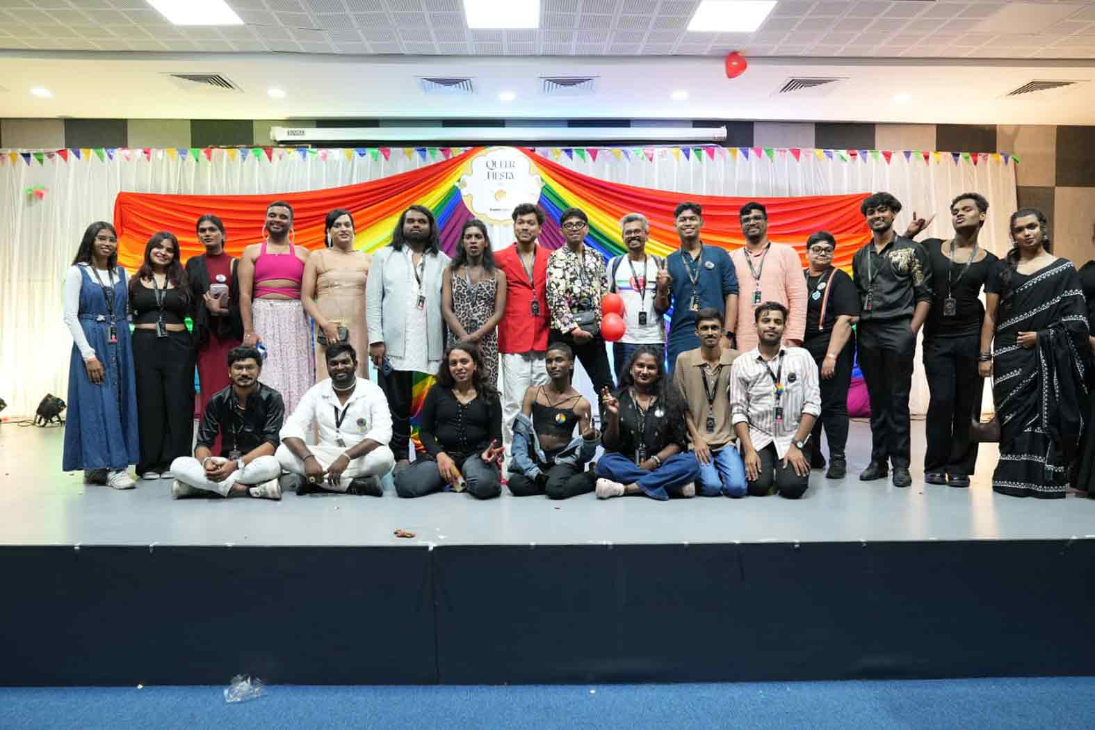 Anil Savithri at a queer event
