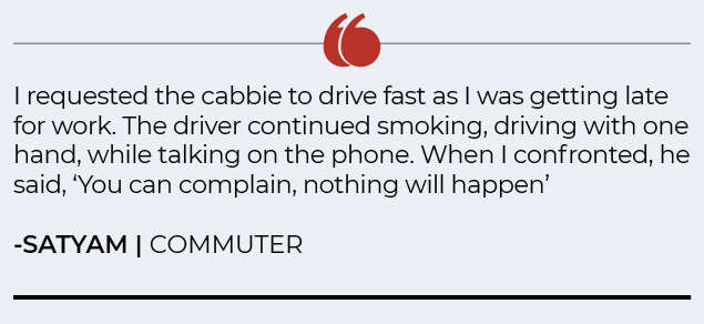 Cab ride in Delhi