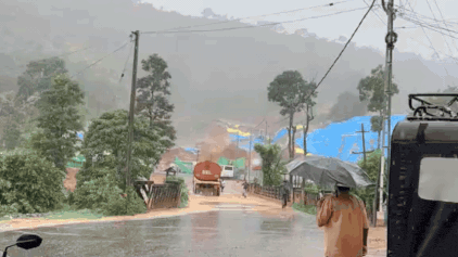 Wayanad landslide: 5 injured as debris crashes onto tunnel project site amid heavy rain