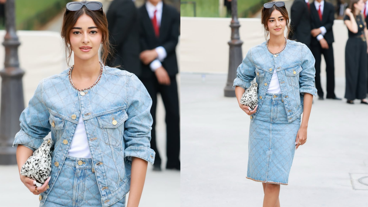 Instagram) Ananya Panday Elevates Double Denim in Chanel