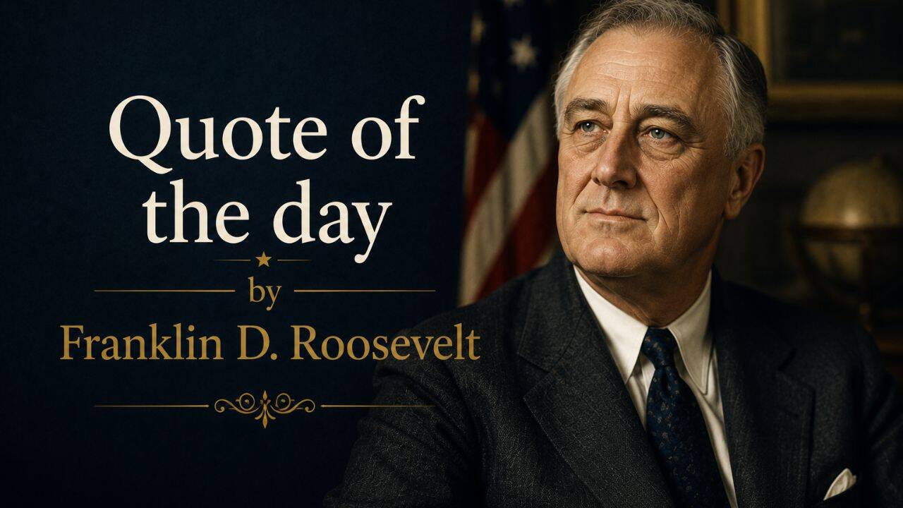 Quote of the day by Franklin D. Roosevelt: “Men are not prisoners of fate, but only prisoners of…”