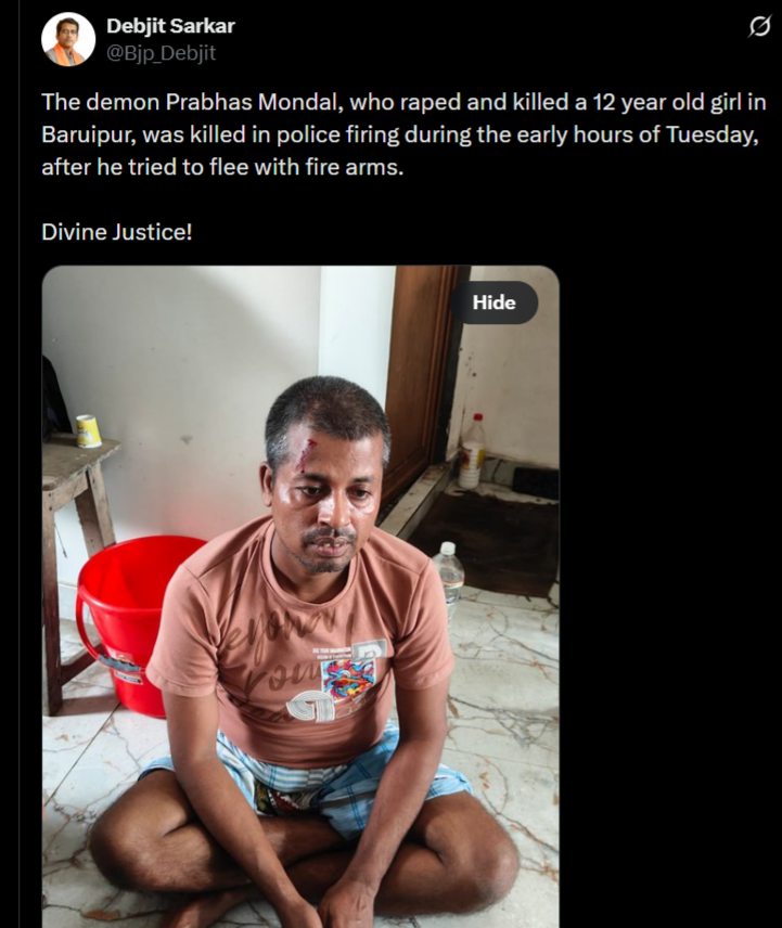 Debjit Sarkar's X post