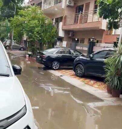 Residential areas in Gamma 1 were left inundated after Sunday’s showers 6Broken road 34.jpg