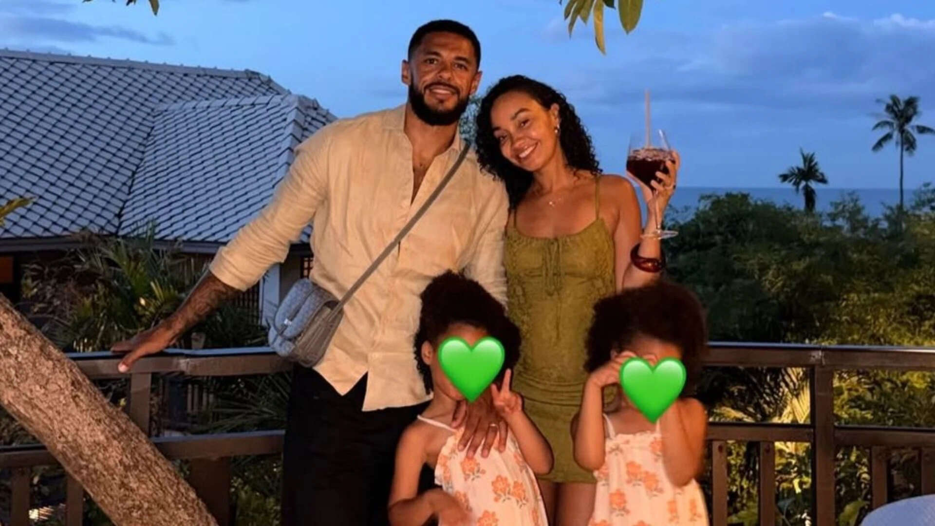 Leigh-Anne Pinnock and Andre Gray pose with their twin daughters as the couple prepares to welcome baby No. 3, embracing an exciting new chapter together.Image credit ( Leigh-Anne Pinnock Instagram) Leigh-Anne Pinnock and Andre Gray celebrate growing family with twin daughters<br>