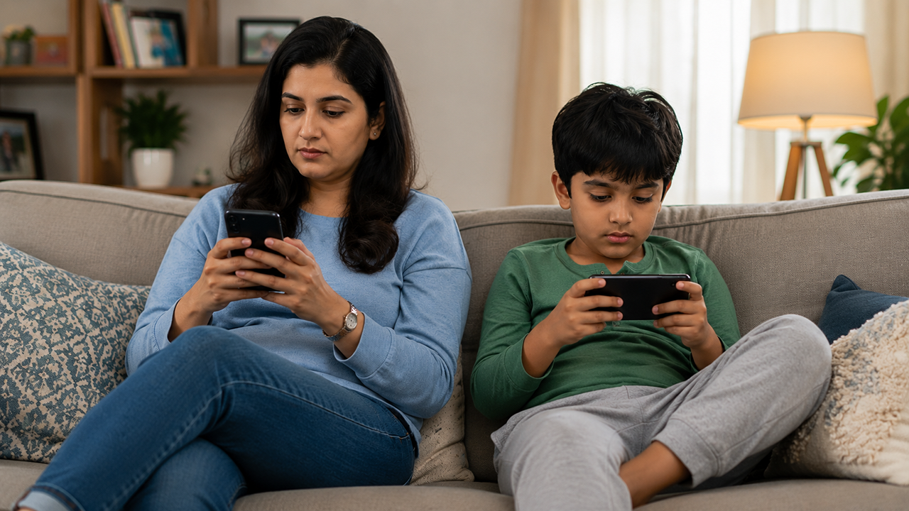 Parents take note, your phone addiction too can be a problem for children