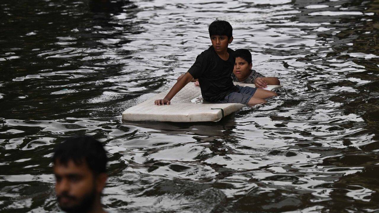 Floodwaters turn streets into waterways