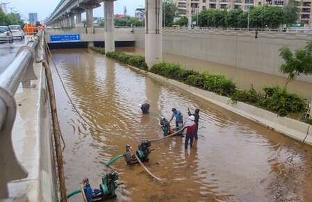 Gurugram Rain water at Golf Course Road underpass drained (File photo)