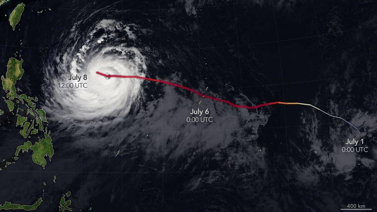 Nasa captures stunning view of Super Typhoon Bavi from space