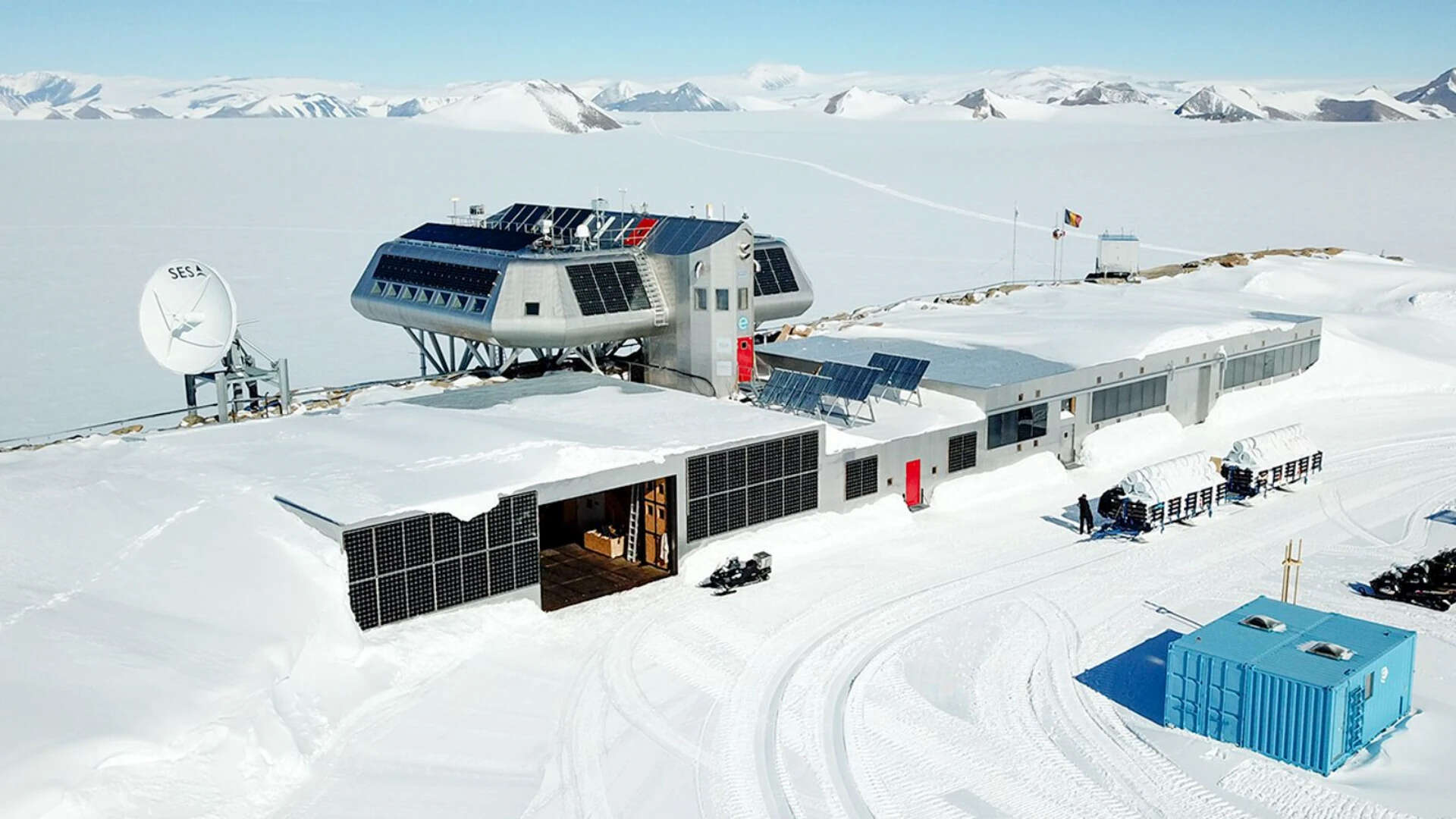 A research station in Antartica