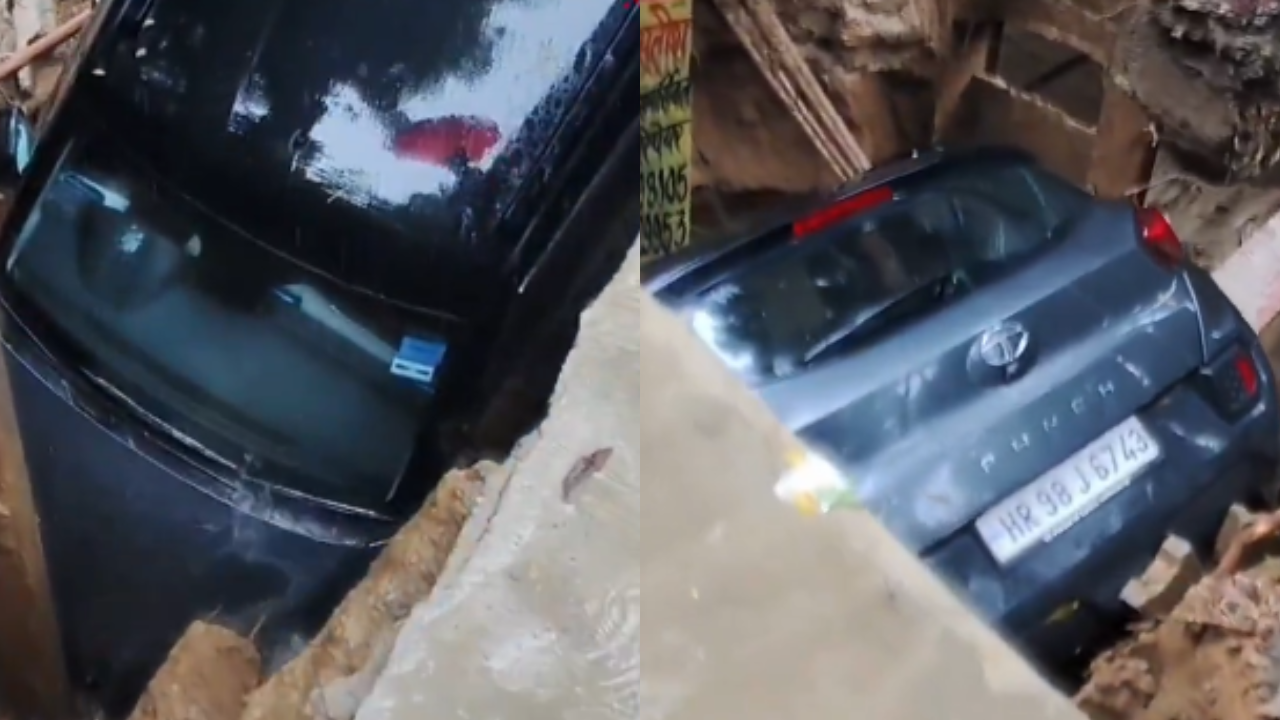 3-year-old drowns, car falls into sinkhole as heavy rain batters Noida-Ghaziabad