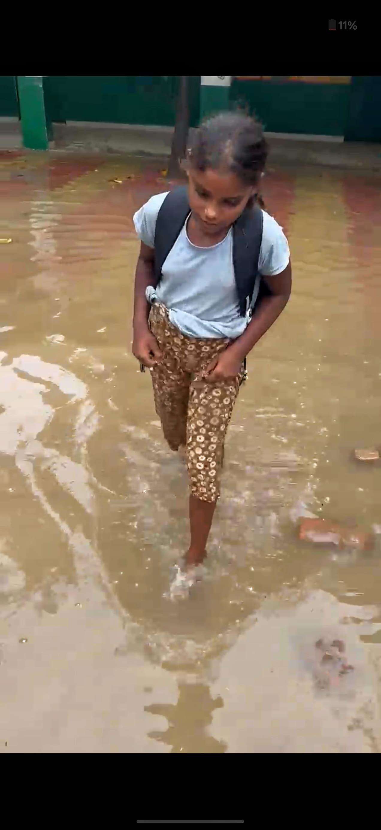 Students had to wade through stagnant water to reach the classrooms at Primary School Pandit Derin in Dankaur WhatsApp Image 2026-07-09 at 17.47.58.jpeg