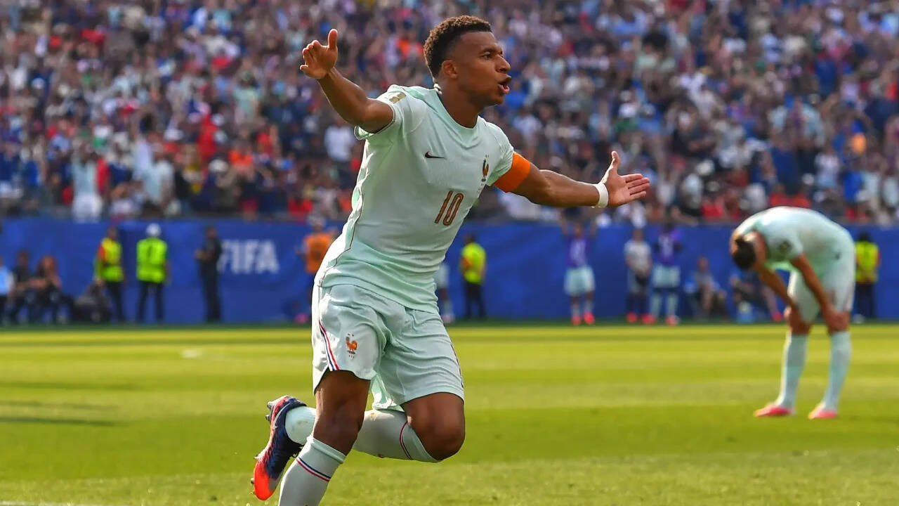 Mbappe becomes the first player ever to score eight goals in two different FIFA World Cups
