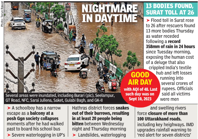Delhi rain