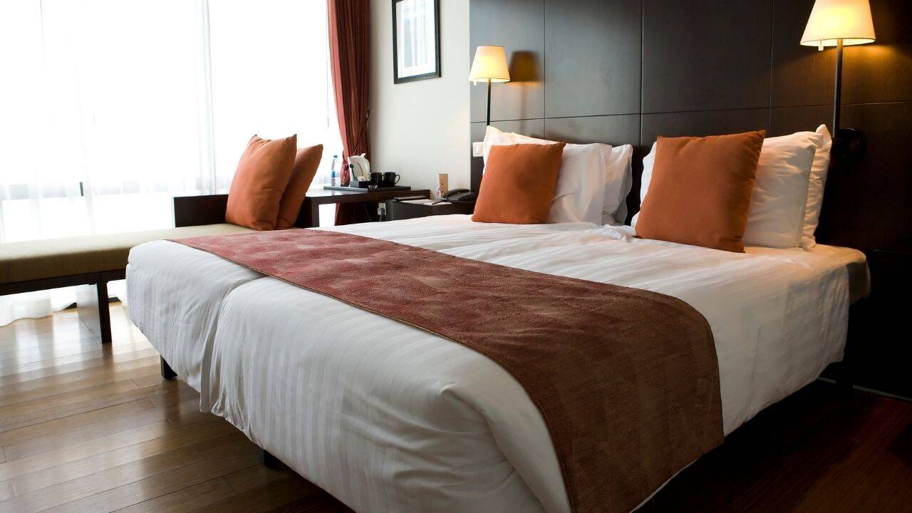 A hotel room