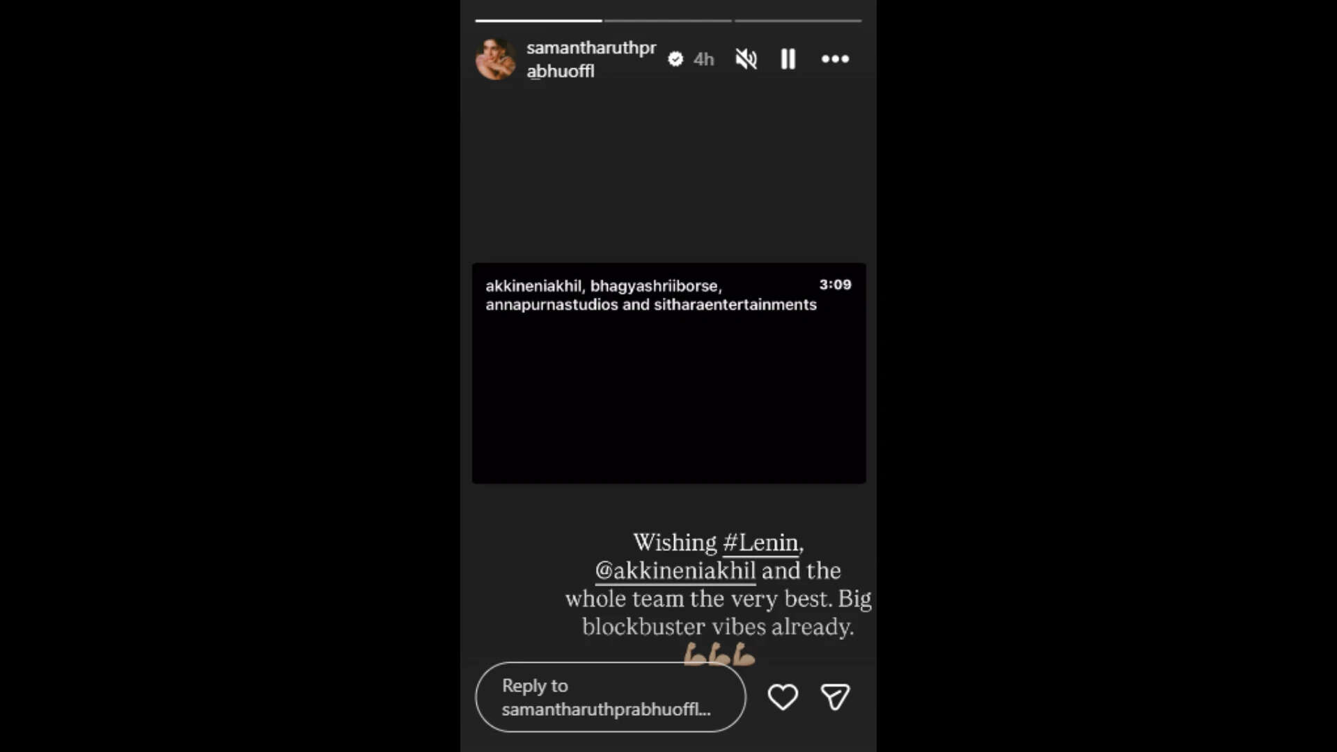 Samantha Ruth Prabhu's IG story