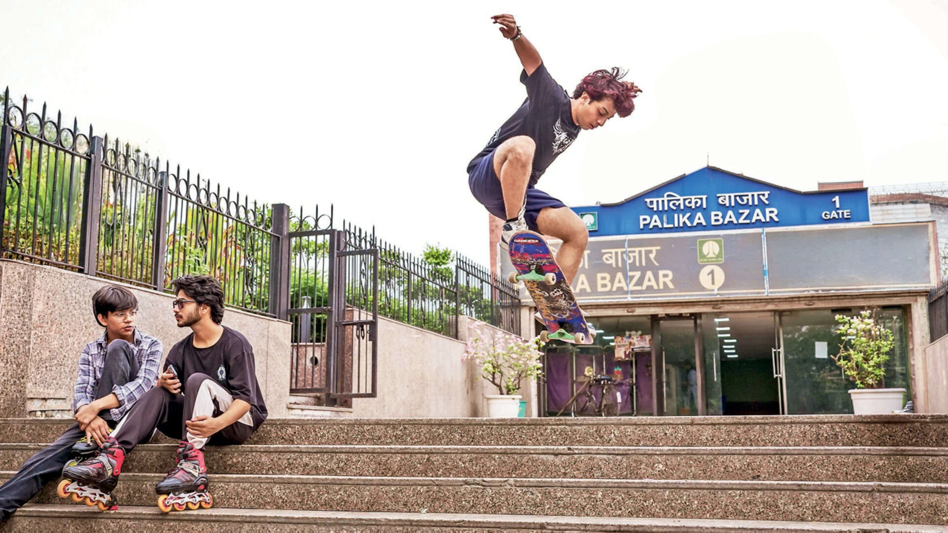 Skating scene in Delhi