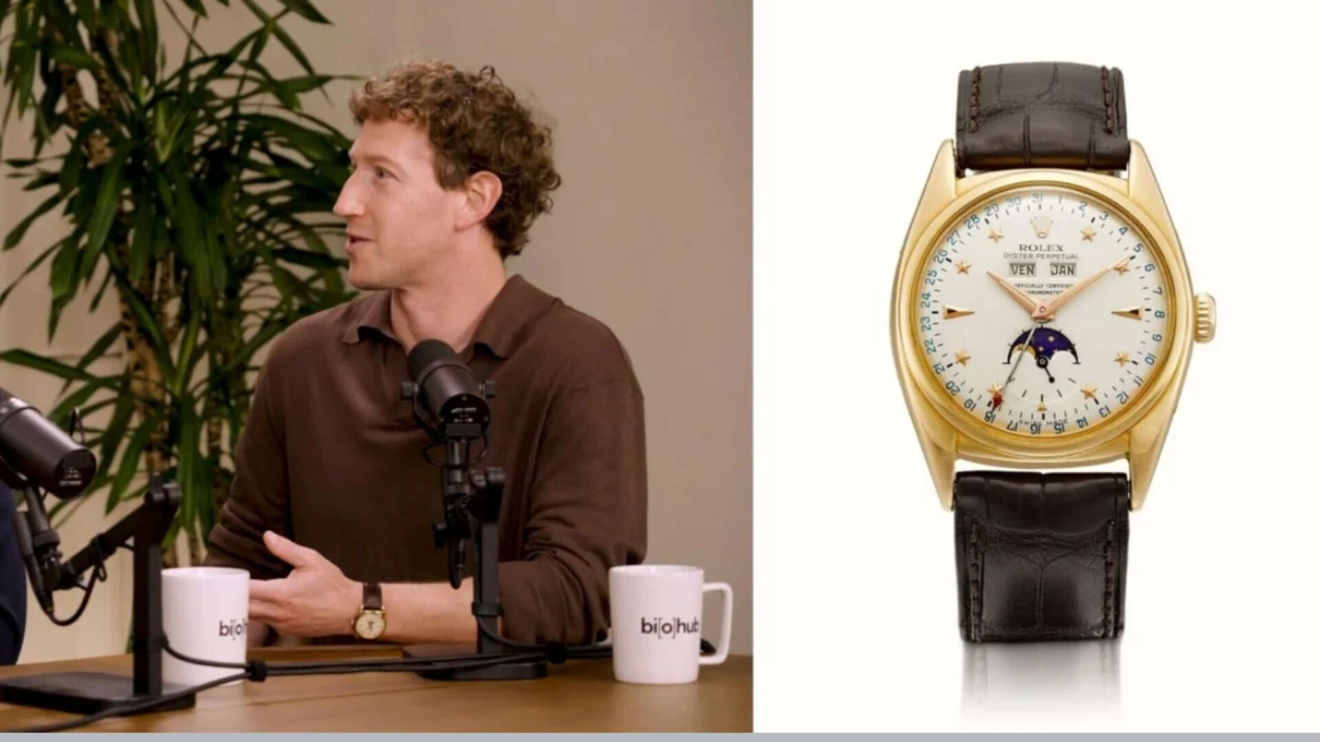 Mark Zuckerberg wore a $2 million vintage watch from the 1950s that tracks the cycles of the moon