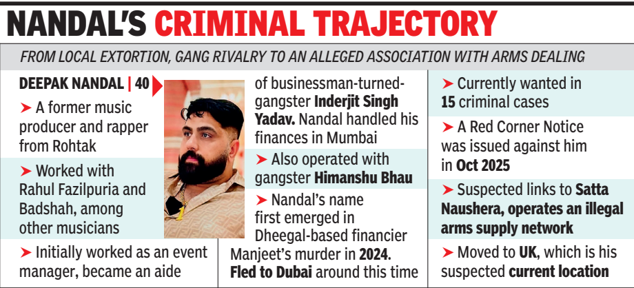 Nandal's criminal trajectory