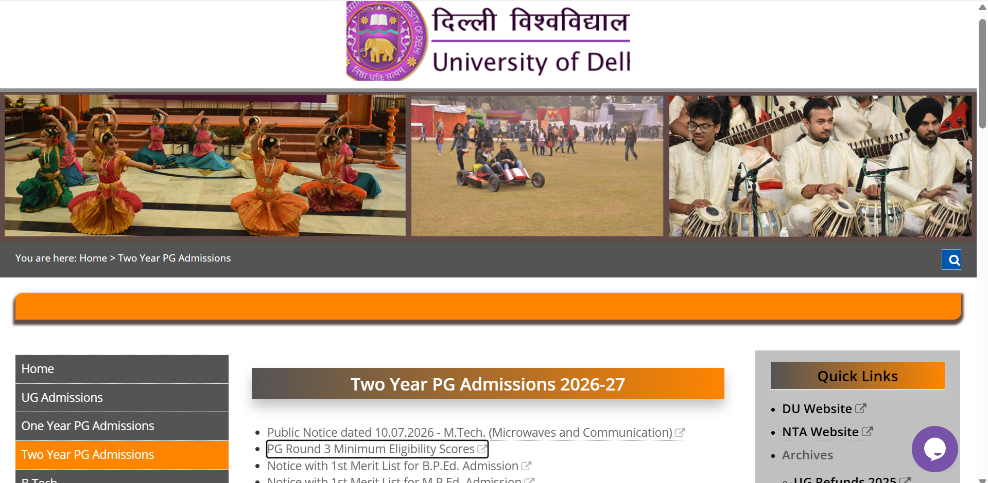 DU PG admissions 2026: Round 3 minimum allocation scores released at admission.uod.ac.in; check PDF here