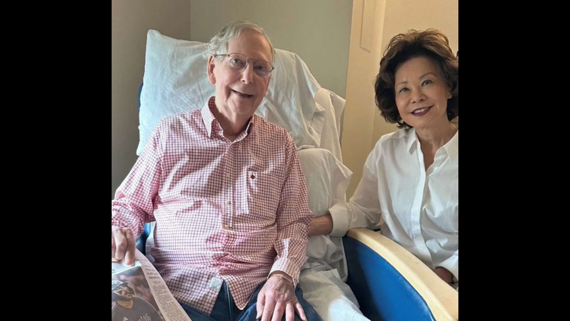 Mitch McConnell issues proof he's alive in a photo from hospital, Internet says release a video to prove photo is not AI-generated