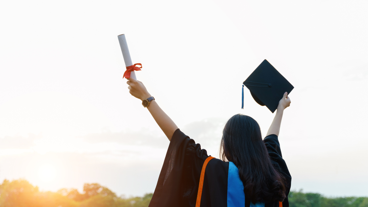 They were called up together to collect their degrees.