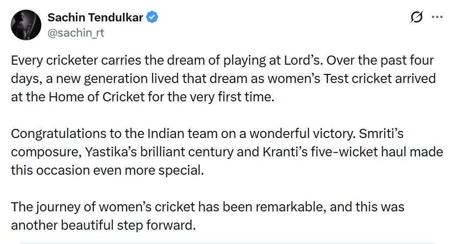 Lord's TOTT sachin