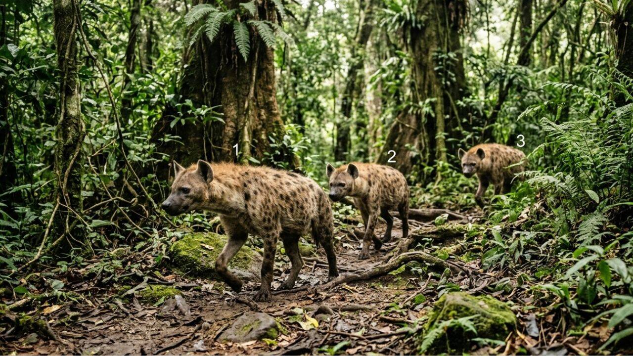 How do the Hyenas say ‘I’m only joking’ with their face