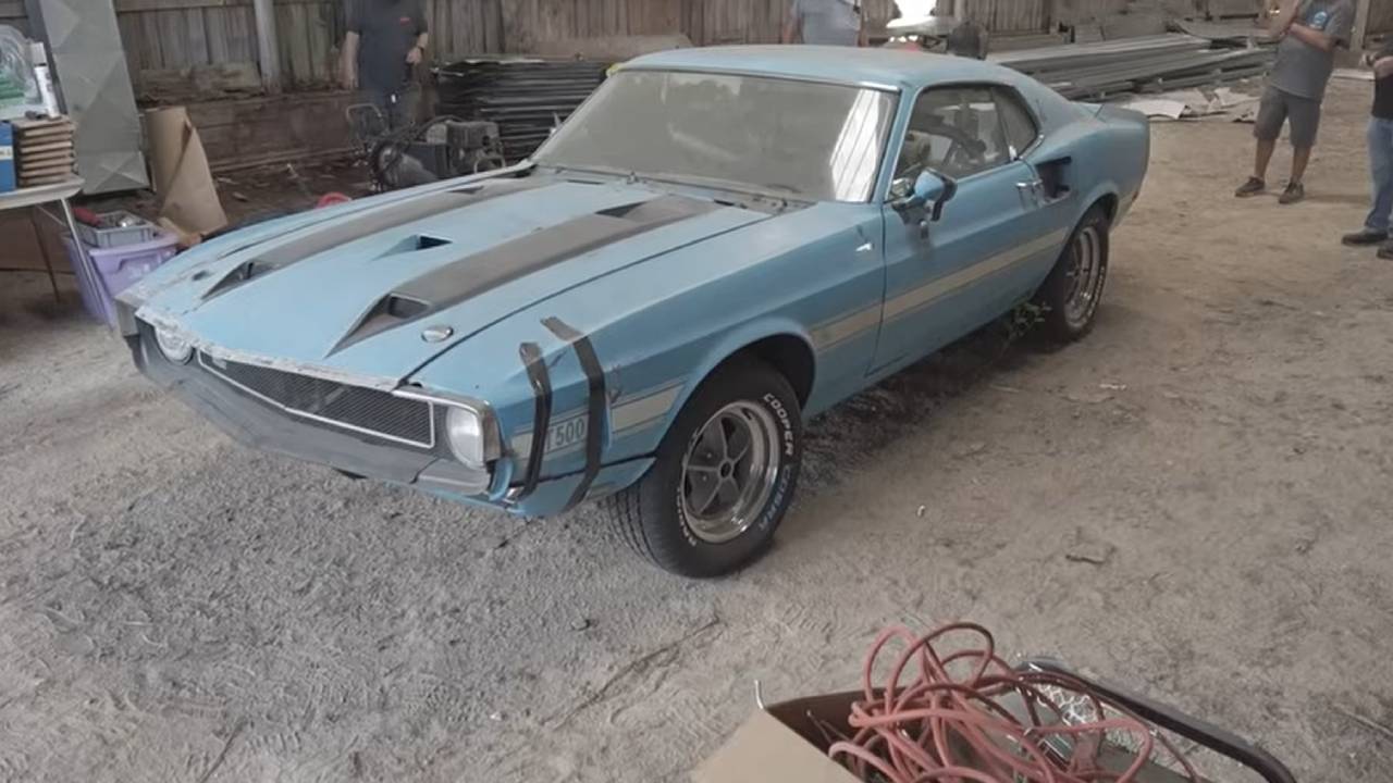 1970 Shelby Mustang GT500 sat in barn for 30 years, still has rare V8