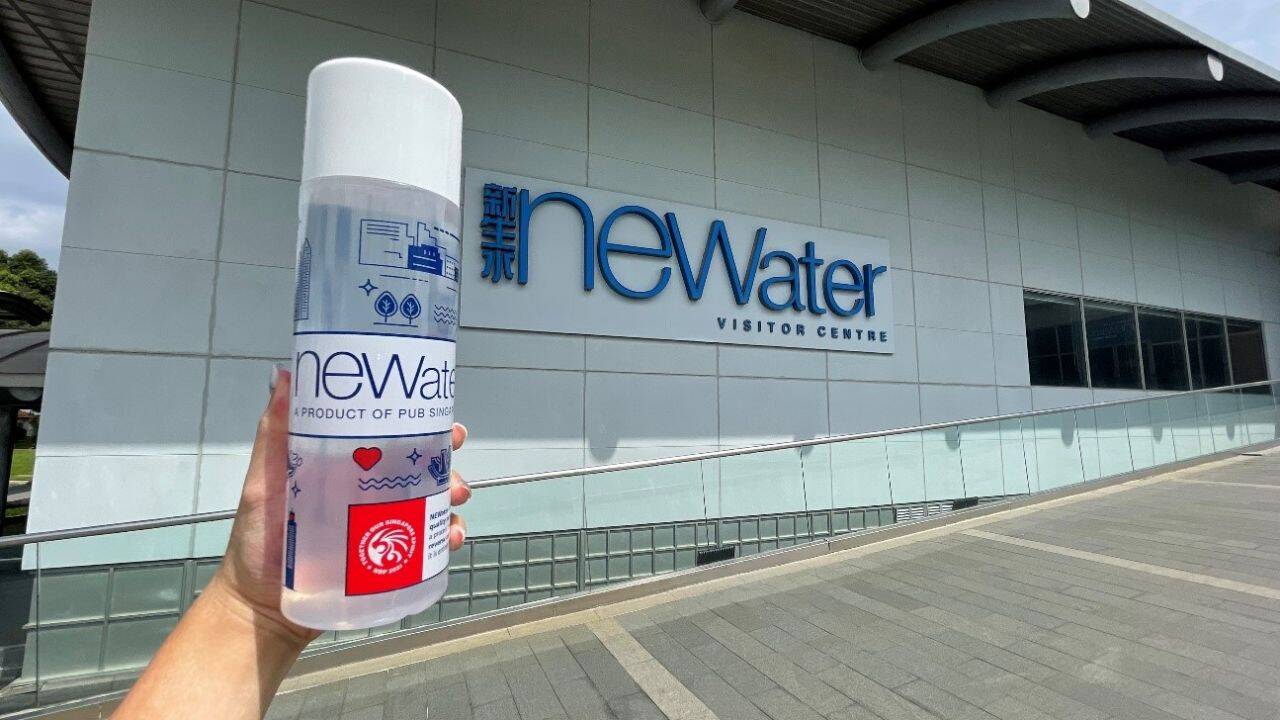 Sustainable and reusable NEWater bottle and NEWater visitor centre