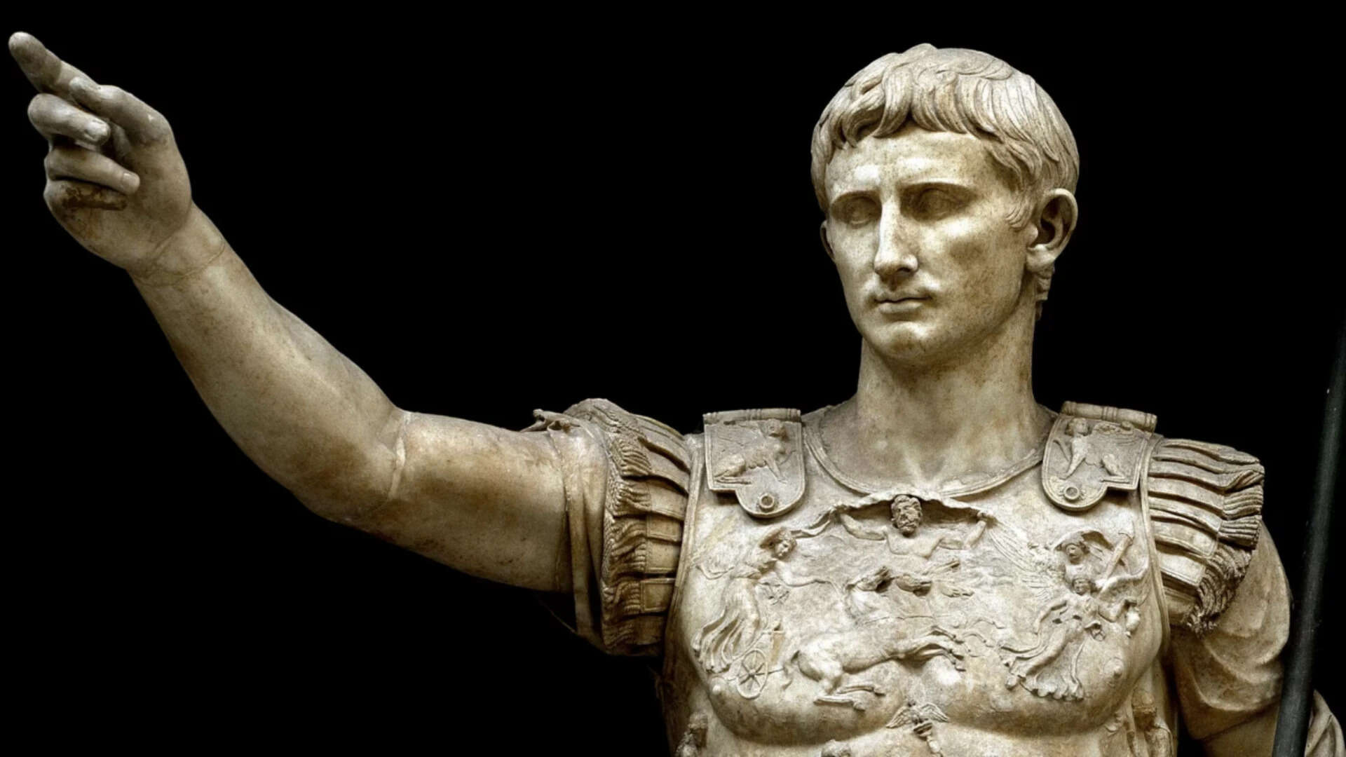 Quote of the day by Augustus: 'We write our names in the sand and then the waves roll in and...'