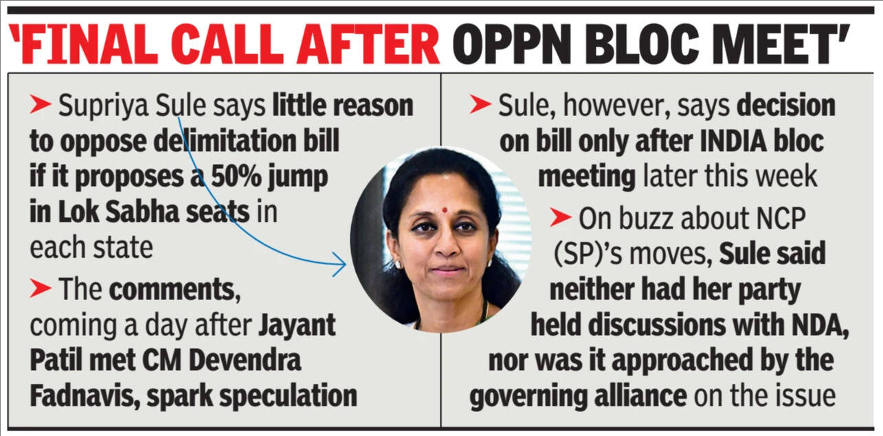 Will Sharad Pawar's NCP(SP) support delimitation bill?