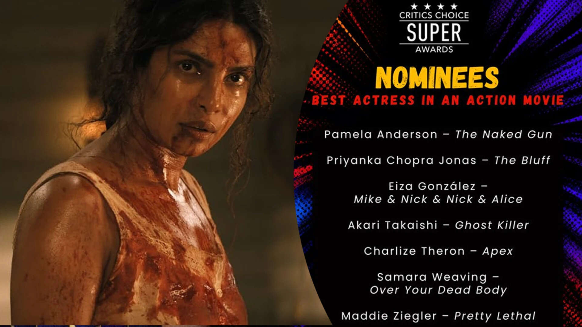 Critics Choice Super Award: Priyanka lands nod for 'The Bluff'
