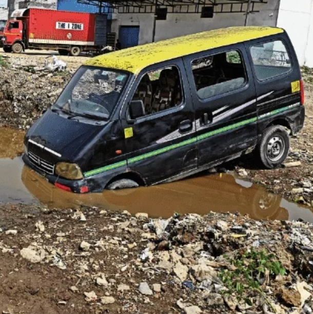 Road swallowed by apathy